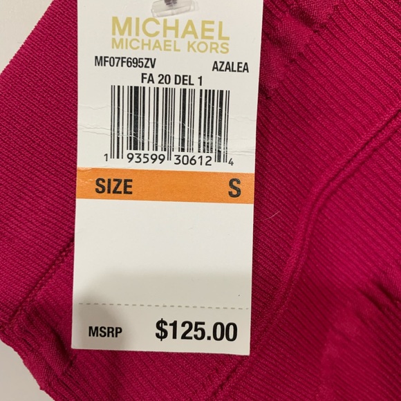 Michael Kors Ribbed Stretch Pencil Skirt Ruffled Hem Azalea Sz Small - Picture 8 of 14